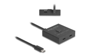 Delock USB 10Gbps  Type-C Switch 2 auf 1 bidirektional, 8K
