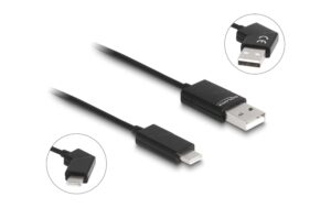 1710737 - Mediatech Delock USB2.0 Kabel Typ-A zu Typ-C, schwarz Stecker/Stecker, drehbar, 1.2m kaufen Schweiz | Mediatech.ch