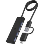 ICY BOX IB-HUB1424-C3 , 4x USB3 Hub, Ty A/C Integriertes USB Kabel, bis 5 Gbit/s