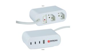 Steckdosenleiste Home Station 2xT13 60W USB 3x USB C, 1x USB A 3m Kabel weiss