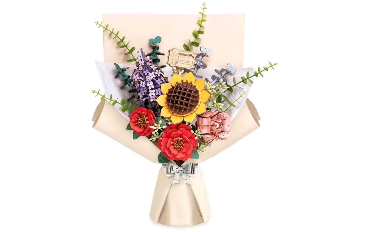1716511 - Mediatech RoboTime Flower Bouquet, Blumenstrauss Holzbausatz