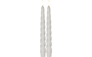 Star Trading LED Dinner Kerze 2P Shine Indoor, Weiss, 24.50 cm Höhe, Timer