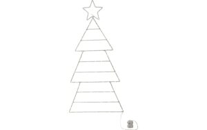 Star Trading Silhouette Folde IP44, Warmweiss, Silber