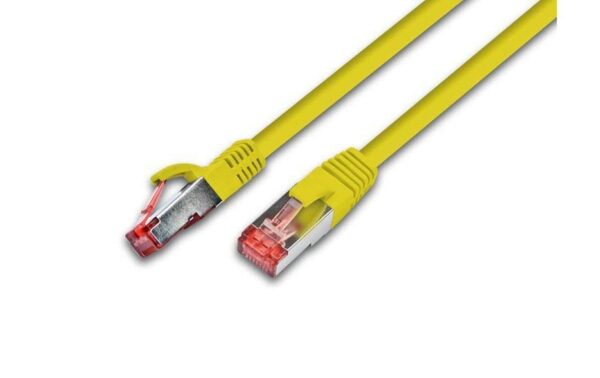 Wirewin Patchkabel: S/FTP, 0.25m, gelb Cat.6A, AWG26, 10Gbps, 500MHz, LSOH