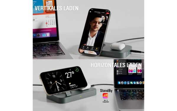 4smarts Wireless Charger Qi2.0 Grau