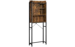 Vasagle Aufbewahrungsregal über Toilette Holz, Stahl, 64x24x171 cm, Traglast max.20kg