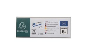 Exacompta Namensschild für A5, 5-er Set 210x170mm, Exacryl, UV beständig