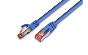 Wirewin Patchkabel: F/UTP, 0.5m, blau Cat.5e, AWG26, 1Gbps, 100MHz, Zugentlastung