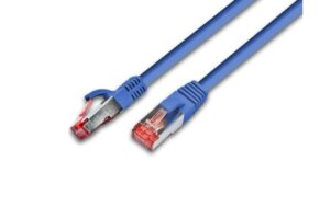 Wirewin Patchkabel: F/UTP, 1.5m, blau Cat.5e, AWG26, 1Gbps, 100MHz, Zugentlastung