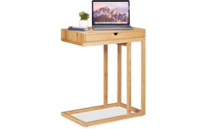 relaxdays Beistelltisch mit Schubfach Bambus, China