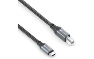 Sonero USB-C - USB-B Kabel, 1.5m Nylon Mantel, USB 2.0, 480Mbps