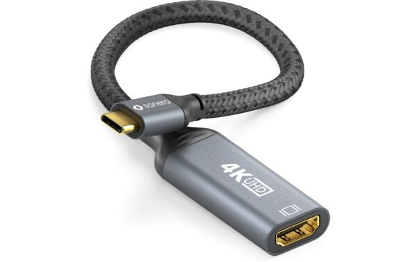 Sonero USB-C - HDMI (Buchse) Adapter Nylon Mantel, 4K/60Hz kaufen Schweiz | Mediatech.ch