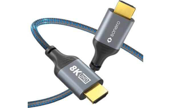 Sonero 8K HDMI Kabel, 3.0m Nylon Mantel, 8K/60Hz