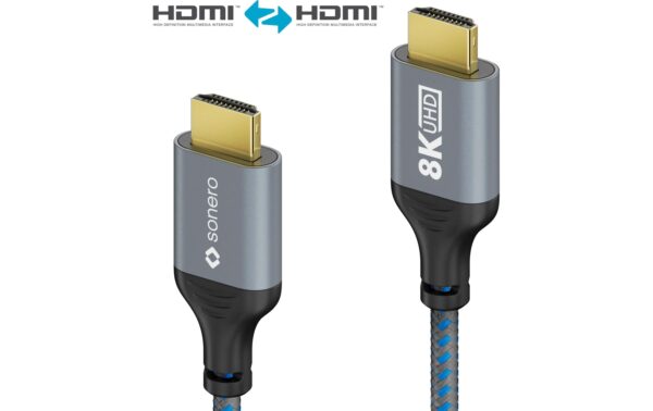 Sonero 8K HDMI Kabel, 3.0m Nylon Mantel, 8K/60Hz