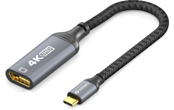 1721131_3 - Mediatech Sonero USB-C - Displayport Adapter Nylon Mantel, 4K/60Hz
