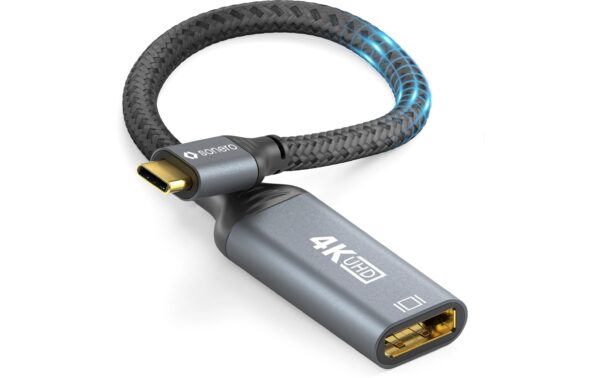 1721131_4 - Mediatech Sonero USB-C - Displayport Adapter Nylon Mantel, 4K/60Hz