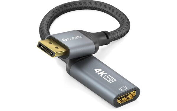 1721132 - Mediatech Sonero Displayport - HDMI Adapter Nylon Mantel, 4K/60Hz kaufen Schweiz | Mediatech.ch