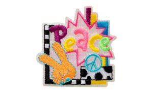 Monoquick Aufbügelbild Midi Peace Neon, 4.9 x 4.8 cm