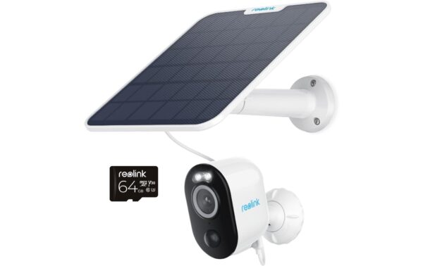 1721284 - Mediatech Reolink Argus B330-Solar-64GB 2K weiss IP65 WLAN Überwachungskamera