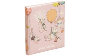 Pagna Babyalbum Mäuseparty 21x25cm, 40 Seiten, weisser Fotokarton