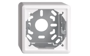 Feller EDIZIOdue Sockel 54mm, AP Kappe mit Befestigungsbügel, weiss