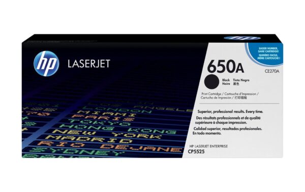 HP Toner 650A - Black (CE270A) Seitenkapazität ~ 13'500 Seiten
