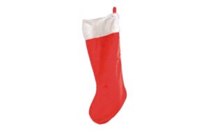 Dekomat Weihnachtssocke, Rot-Weiss Plüsch, 85 cm