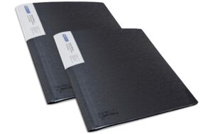 Rapesco Germ-Savvy A4-Präsentationsmappe antibakteriell, 40 Folien, schwarz,2erPack
