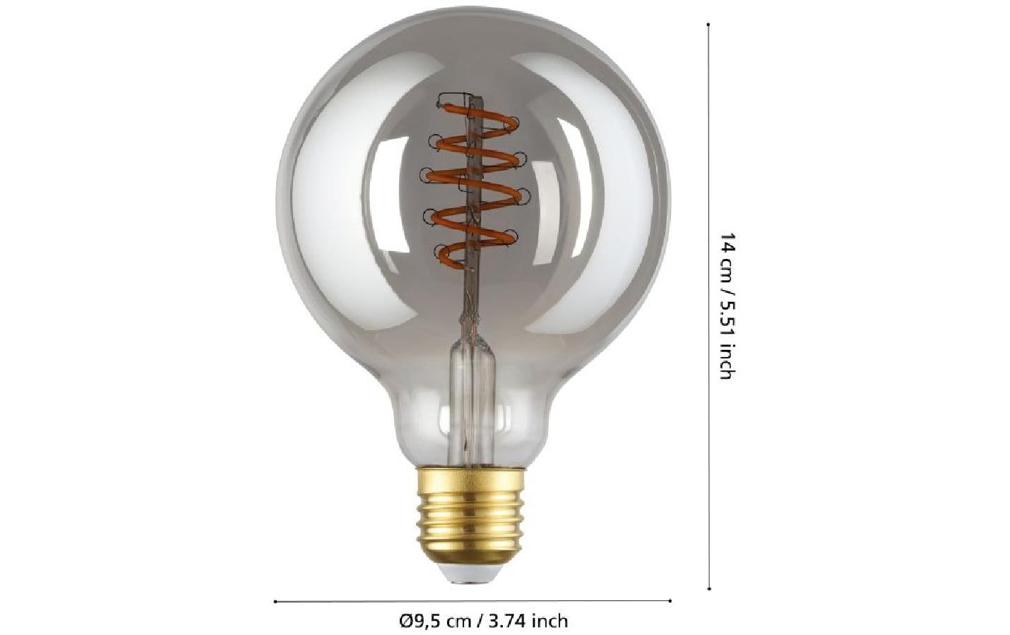 1725555_2 - Mediatech Eglo Leuchtmittel LM-ZIG-E27 G95 4W SMOKY 2000K 1 STK