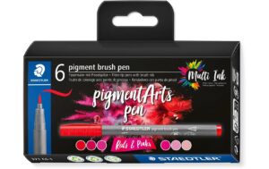 STAEDTLER Pigment Brush Pen 6er Schachtel Red&Pinks