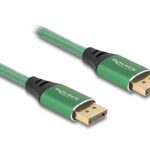 Delock DisplayPort Kabel 16K 60Hz Metall, grün, 1m