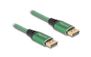 Delock DisplayPort Kabel 16K 60Hz Metall, grün, 1m