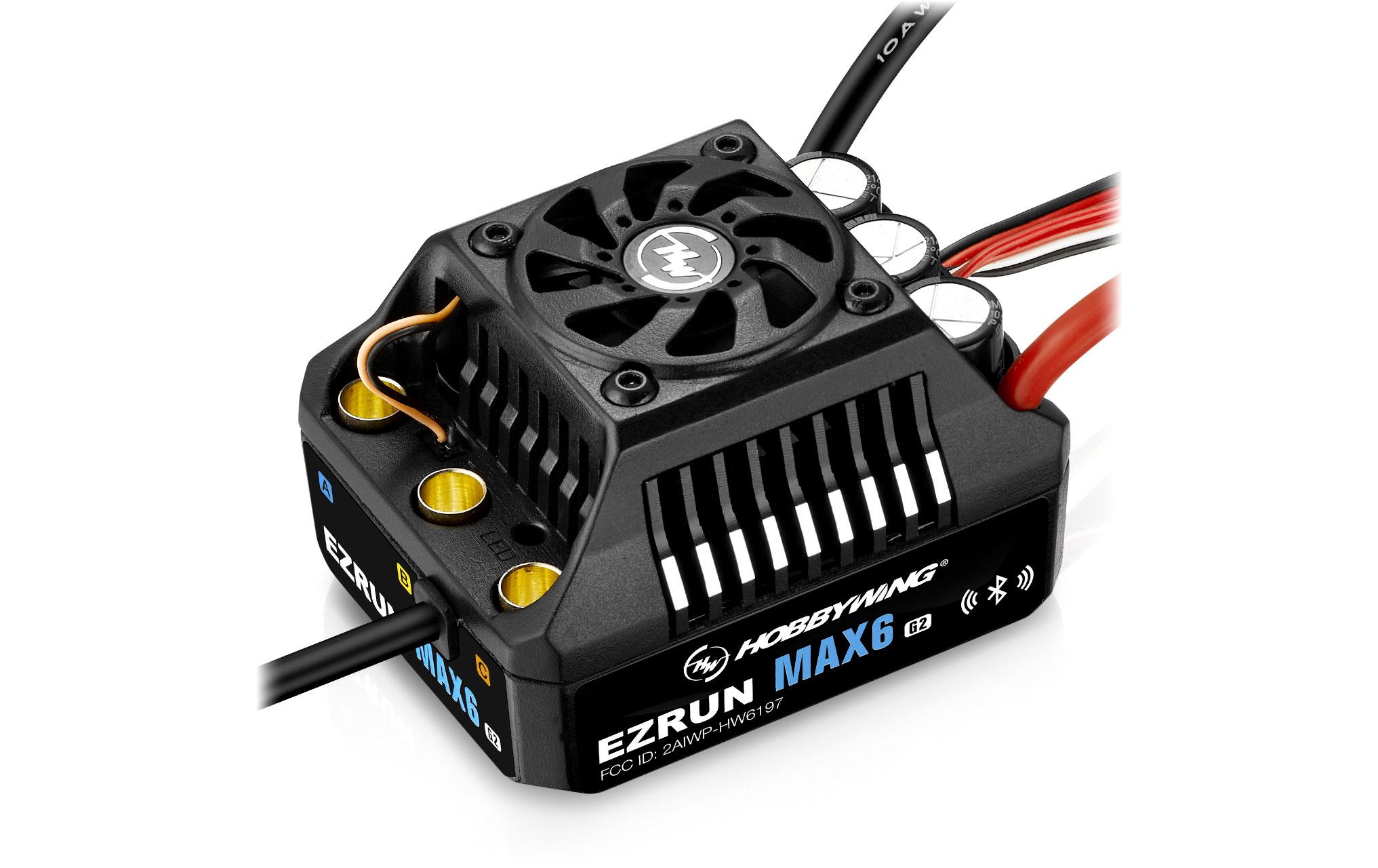 1733227 - Mediatech Hobbywing Ezrun MAX6 G2 Regler 200 Amp, 3-8s LiPo, BEC 8A kaufen Schweiz | Mediatech.ch