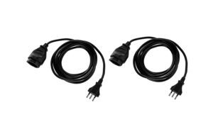 1734919 - Mediatech F.power Verlängerungskabel T13-T12 3.0m sw H05VV-F 3G1.00, 2 Stück (1/12)