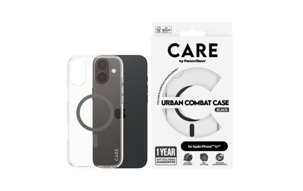 CARE Backcover Flagship Black fürs iPhone 16 Plus, mit MagSafe