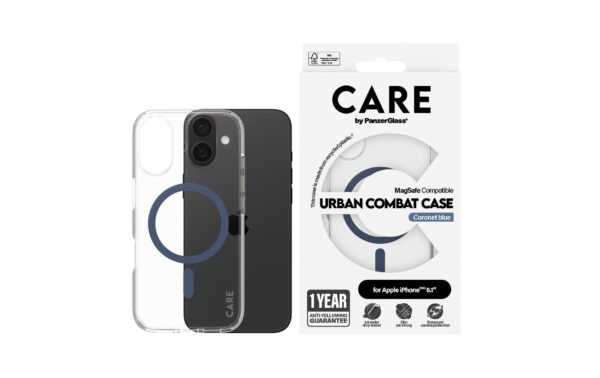 CARE Backcover Flagship Blue fürs iPhone 16, mit MagSafe