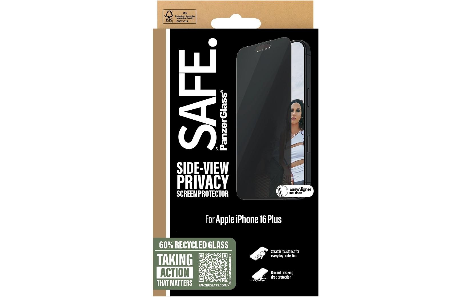 1738614_1 - Mediatech SAFE. Displayschutz Ultra Wide Fit Privacy fürs iPhone 16 Plus