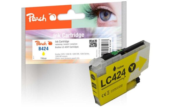 Peach Tinte Brother LC-424 Yellow 750 Seiten kaufen Schweiz | Mediatech.ch