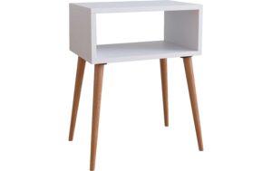 VCM Beistelltisch Singol M Weiss/Honig-Eiche