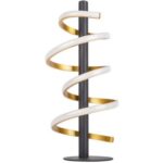Näve Belleza Tischleuchte schwarz/gold LED-Modul, 15W, IP20