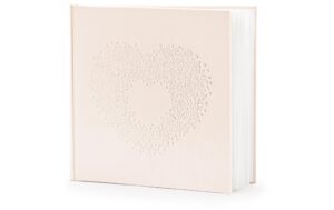 Partydeco Gästebuch Herz rosa, 20.5 x 20.5 cm, 22 Seiten