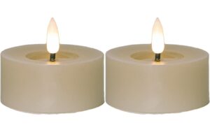 1745124 - Mediatech Star Trading LED Teelicht 2 Pack Flow Indoor, Beige, 5.5cm Höhe, Timerfunktion