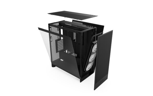 1745438_2 - Mediatech NZXT H7 Flow RGB Schwarz 2x3.5, 4x 2.5, 2x USB3.2 T-A, 1x USB3.2 T-