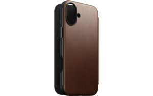 Nomad Modernes Leder Folio Braun iPhone 16 Plus