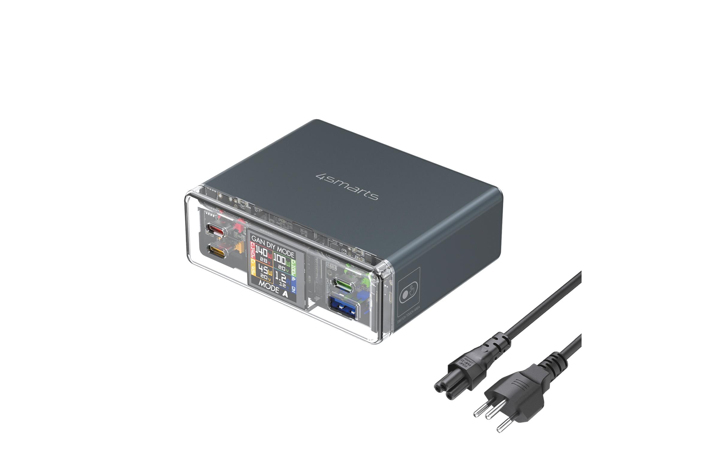 4smarts Desk Charger Lucid GaN DIY MODE 300W, spacegrau CH plug kaufen Schweiz | Mediatech.ch