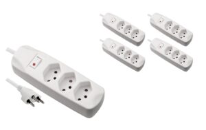 FURBER.power F.power Steckdosenleiste 3xT13 KIT5 230V, H05VV-F 3G1.00, MS, weiss (5/25) kaufen | Mediatech.ch