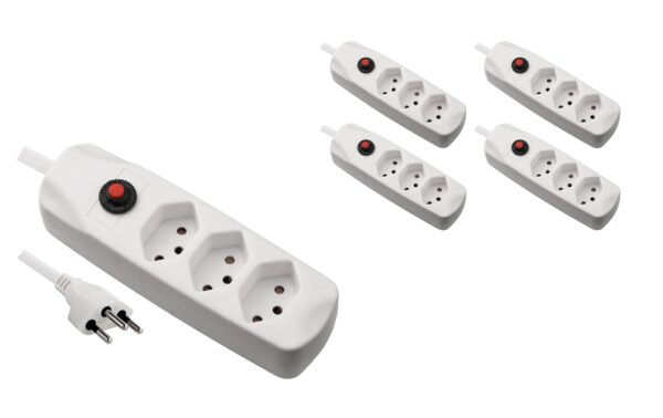 FURBER.power F.power Steckdosenleiste 3xT13 KIT5 230V, H05VV-F 3G1.00, OS, weiss (5/25) kaufen | Mediatech.ch