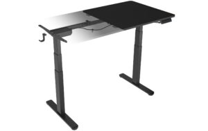 ICY BOX Stehtisch schwarz mit Platte 140x70cm, 2 Motoren kaufen Schweiz | Mediatech.ch