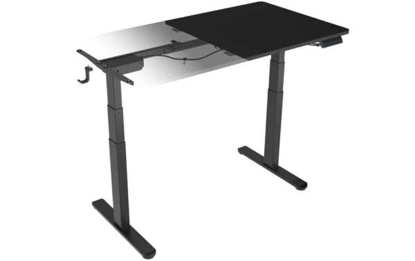ICY BOX Stehtisch schwarz mit Platte 140x70cm, 2 Motoren kaufen Schweiz | Mediatech.ch