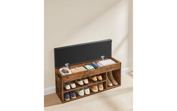1749814_3 - Mediatech Vasagle Schuhbank gepolstert, 3 Fächer 30x100x44 cm (TxBxH), Traglast 150 kg